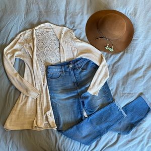 Gap True Skinny Sky High Jeans Raw Edge 4/27 ✨